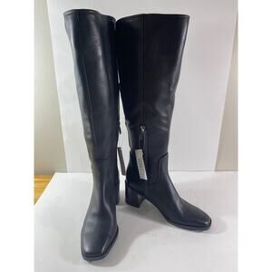 Naturalizer 27 Edit/Edda Black Tall Riding Boots Size 7.5 M Wide Calf NWOB